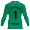 Nogometni Dres FC Barcelona Ter Stegen 1 Golmanski 2025-26 Dugim Rukavima Nogometni Dres FC Barcelona Ter Stegen 1 Golmanski 2025-26 Dugim Rukavima